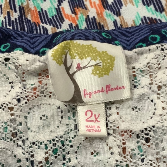 Anthropologie Fig & Flower Boho Peasant Top Plus Size 2X - Picture 10 of 11